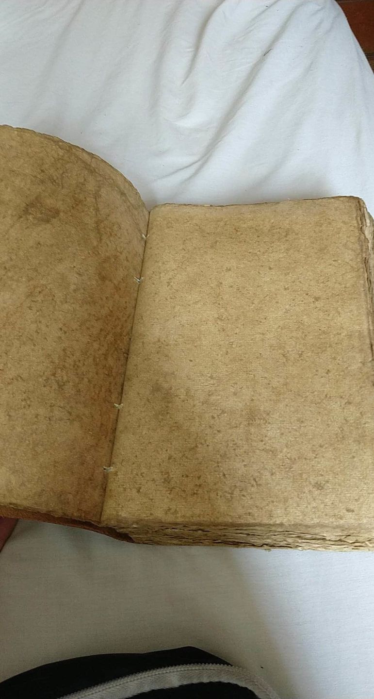 Customer photo review of Vintage Leather Journal – Handmade Notebook