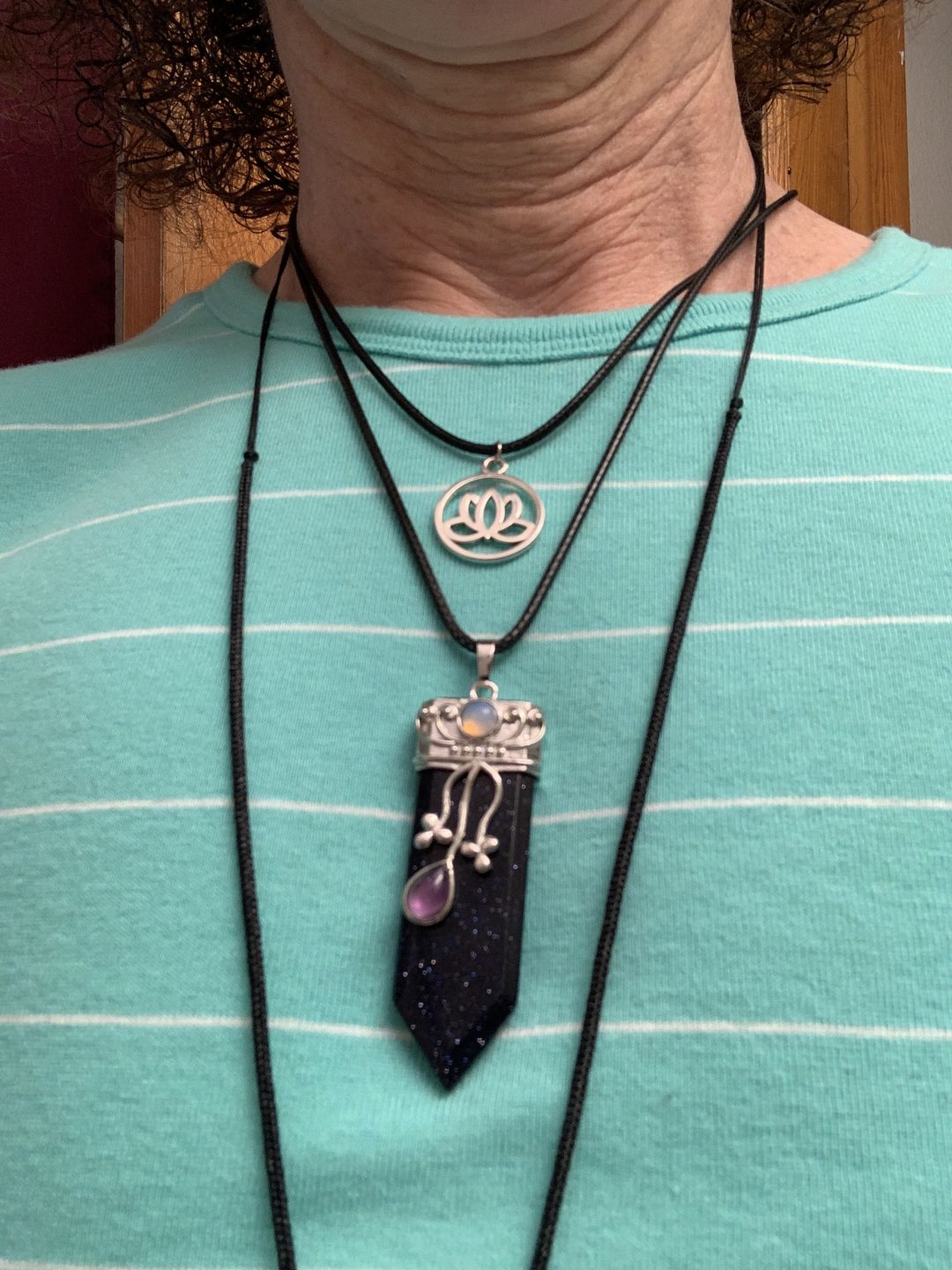Customer photo review of Goddess Protection Necklace