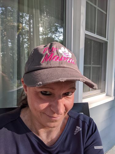 Customer photo review of Fur Mama Distressed Classic Hat