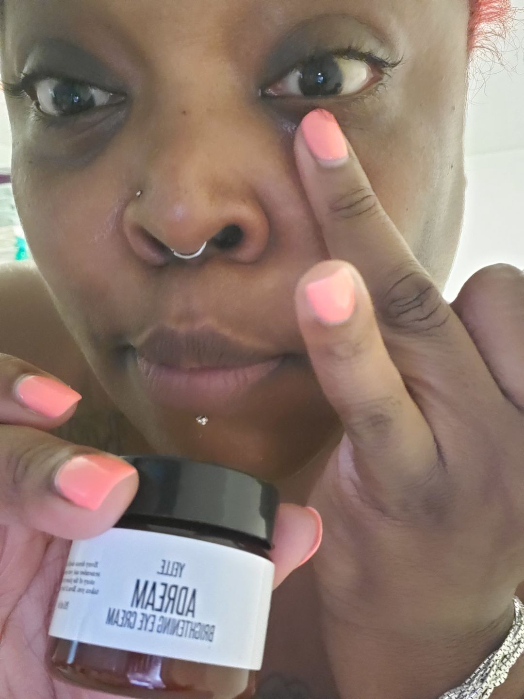 Customer photo review of A-Dream Brightening Eye Cream