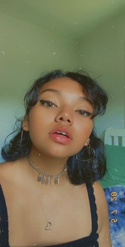 Customer photo review of Custom Metal Letters Angel Chunky Chain Choker