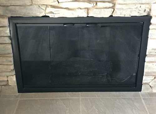 Customer photo review of Aluminum Fireplace Glass Doors Masonry & Zero Clearance - Brookfield