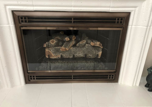 Customer photo review of Aluminum Fireplace Glass Door Zero Clearance - Brookfield ZC Deluxe Direct Vent