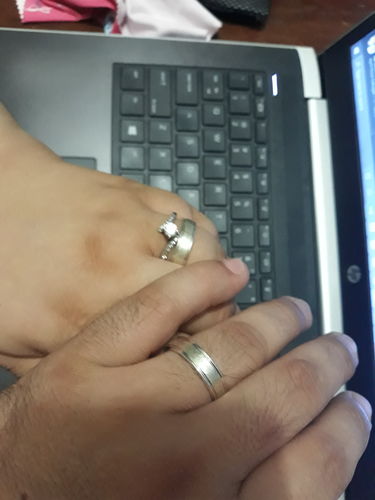 Customer photo review of The Salento Wedding Rings