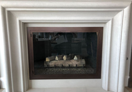 Customer photo review of Steel Fireplace Glass Door Masonry & Zero Clearance - Carolina