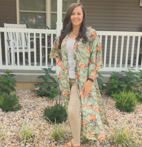 Customer photo review of Long Hot Summer Tropical Kimono