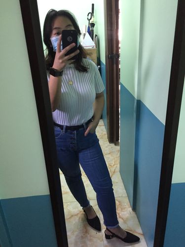 Customer photo review of Dessa Black Suede