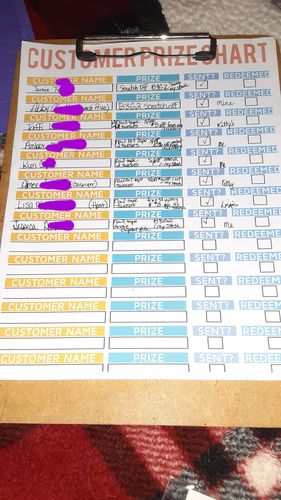 Customer photo review of Free Printable Customer Prize Gift Chart