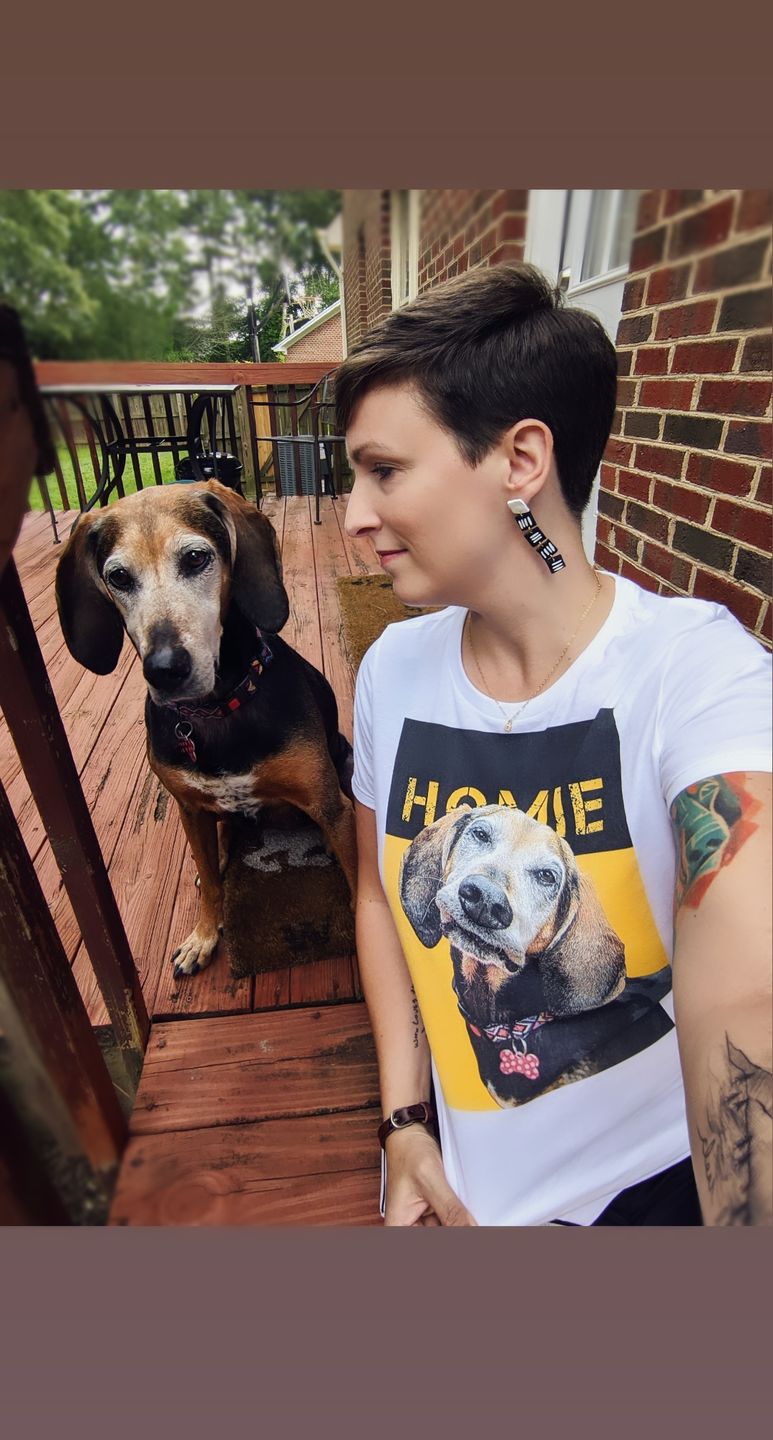 Customer photo review of Original Pet Pop Art Women's Crew Neck T-shirt