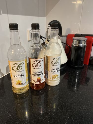 Customer photo review of Vanilla Coffee Syrup