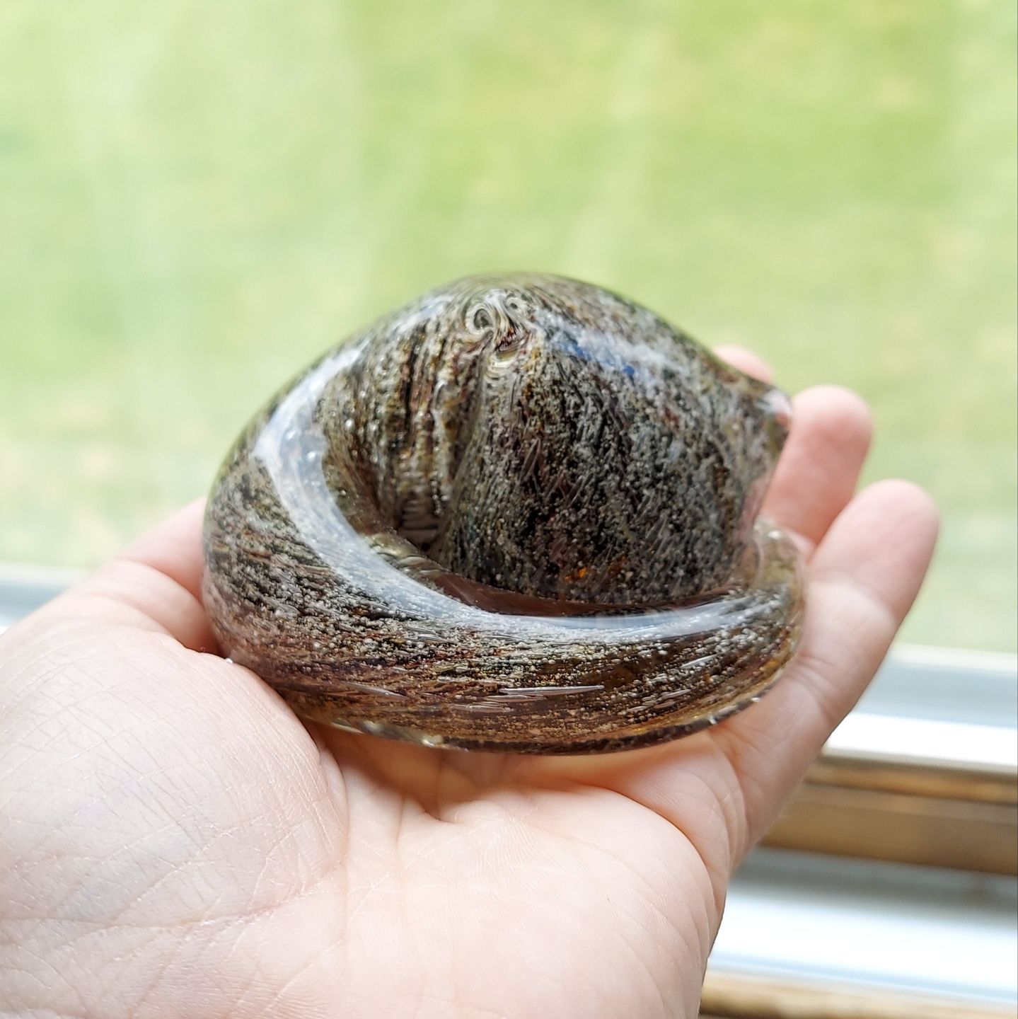 Customer photo review of Calico Sleeping Cat with Infused Cremation Ashes