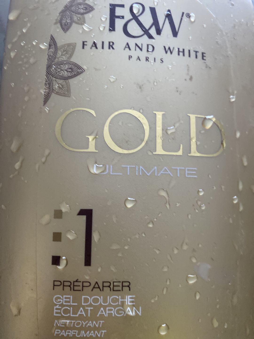 Customer photo review of Fair and White Gold Argan Shower Gel 1000ml