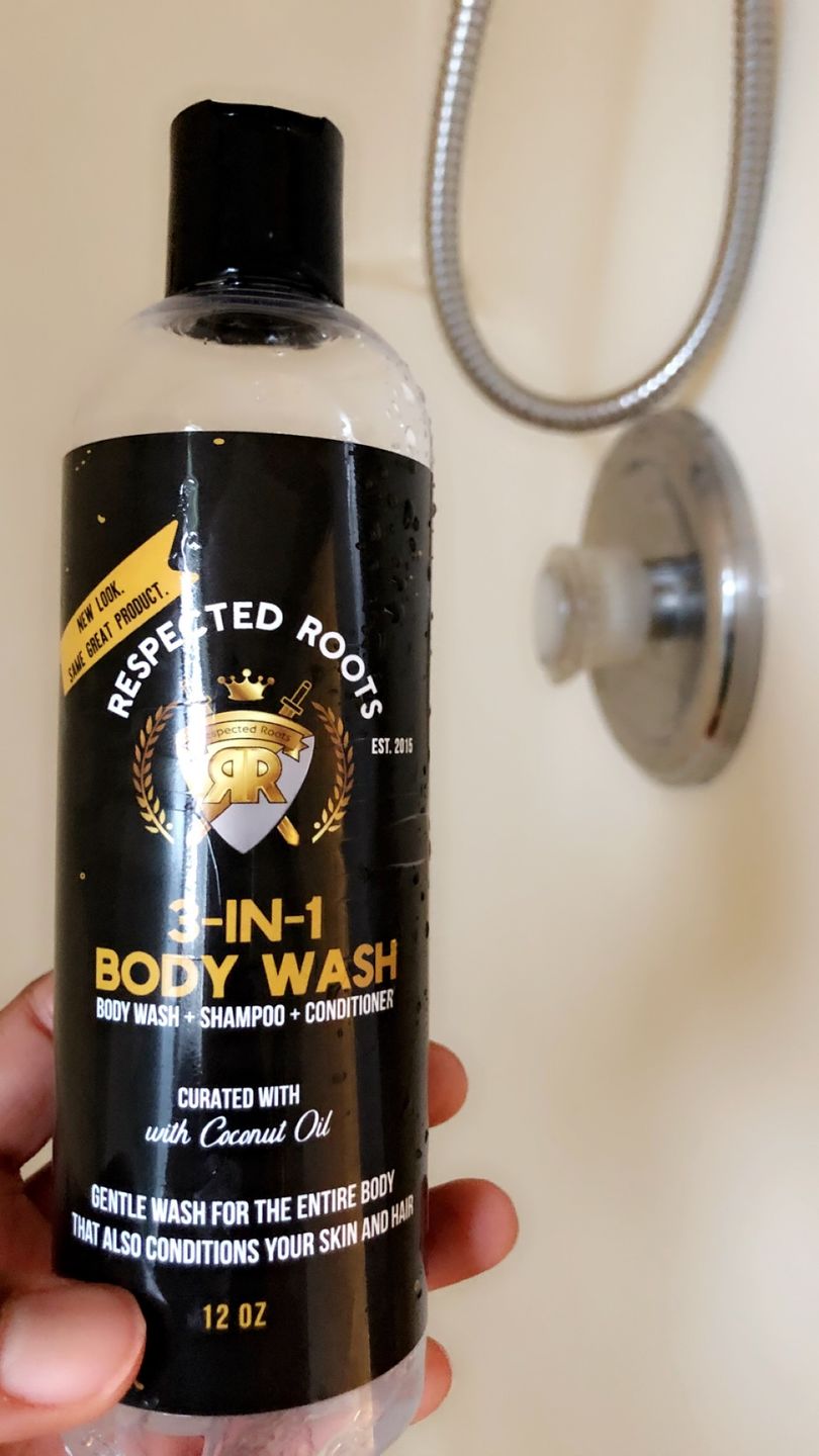 Customer photo review of Respected Roots 3-In-1 Body Wash (12 oz.)