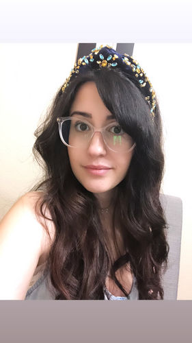 Customer photo review of NAVY MULTI MIXED CRYSTAL HEADBAND