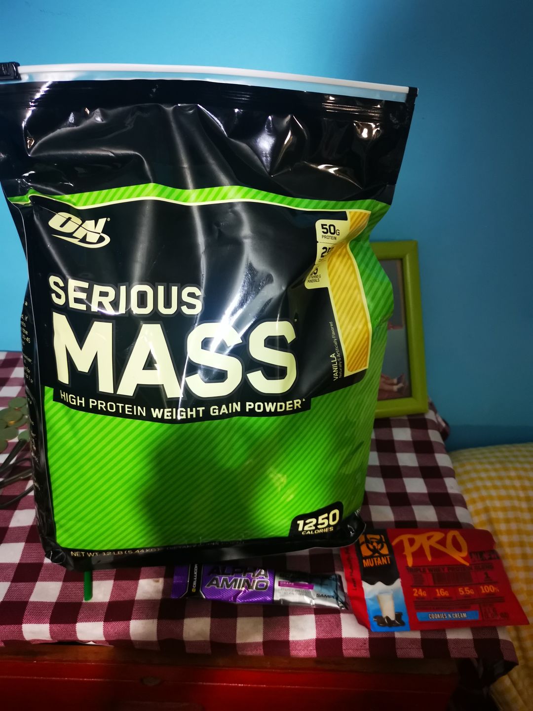 Customer photo review of Optimum Nutrition Serious Mass Ganador de Masa 12 Lb