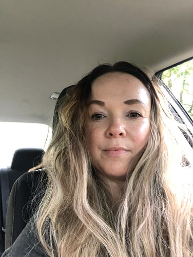 Customer photo review of U Part Wig Real Hair Clip In Full Head One Piece Straight Extensions Remy One Piece Hair Extensions Color #4 Medium Brown Fading To Color #24 Blonde And #4