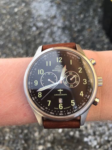 Customer photo review of R6753 - Our Spitfire R6753 Tribute - Stainless Steel, Brush Finish, Khaki Canvas Band