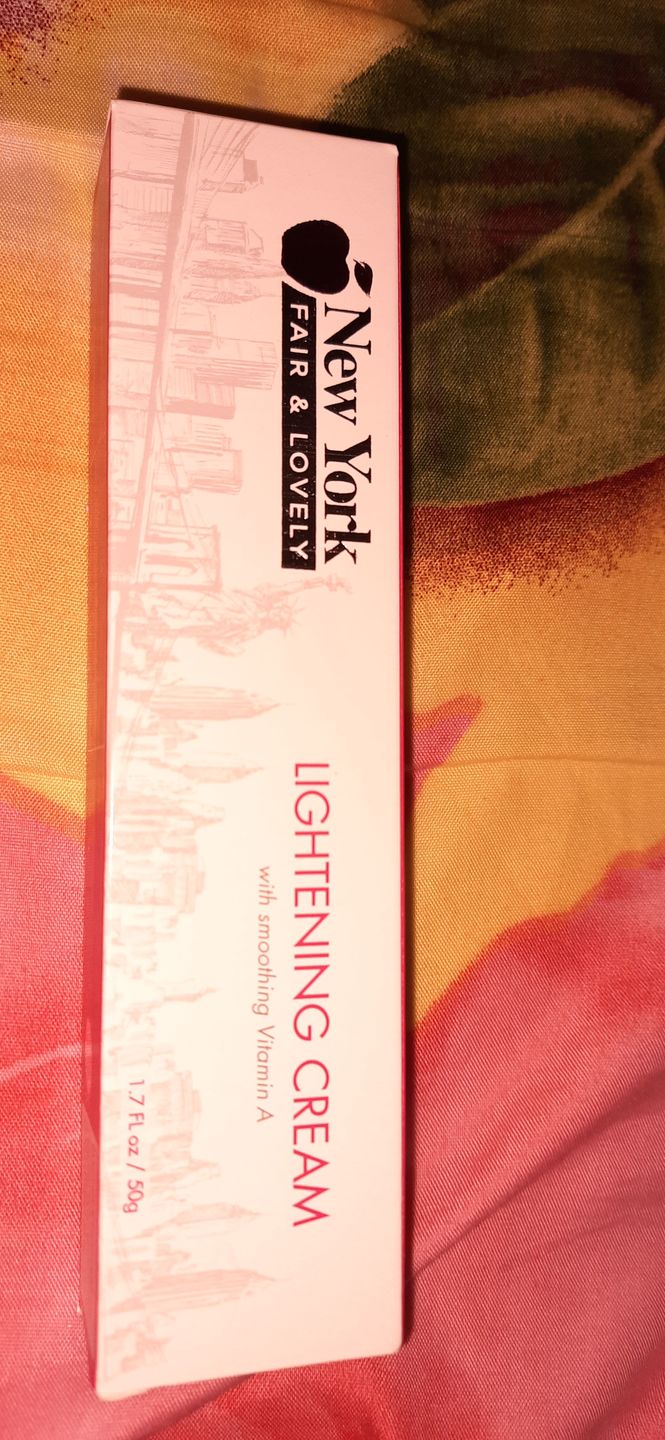 Customer photo review of New York Fair & Lovely Lightening Cream Tube - 50g / 1.7 Fl Oz