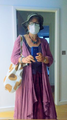 Customer photo review of Plus Size - Sunscreen Solid Color Long Sleeve Cotton Coat