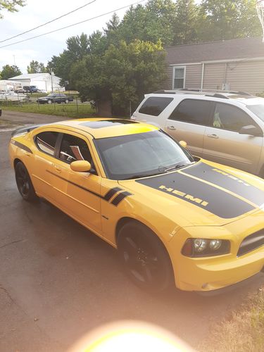 Customer photo review of HEMI style hood stripes pre-cut decal set for Dodge Charger 2006-2010