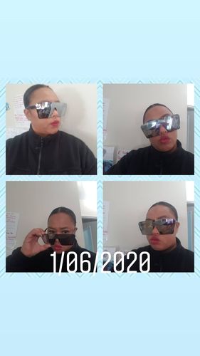 Customer photo review of Ebony Oversized Shades