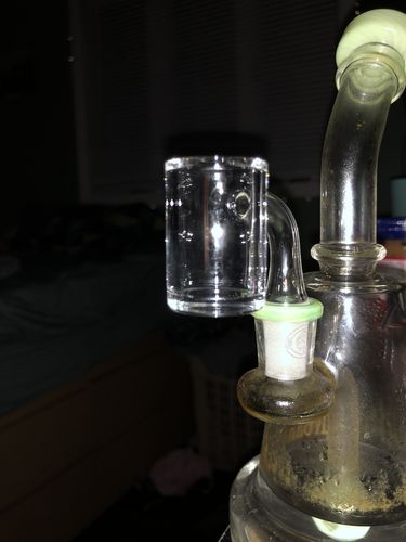 Customer photo review of Thick Flat Bottom Quartz Banger