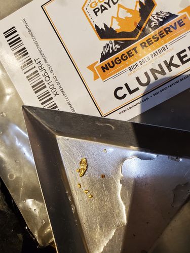 Customer photo review of *New* 2020 NUGGET RESERVE 'CLUNKER' Gold Paydirt Panning Unsearched