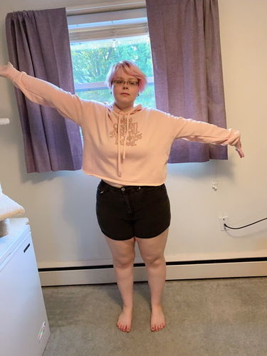 Customer photo review of I May Cry, But I Can Still Get Things Done -- Cropped Sweatshirt