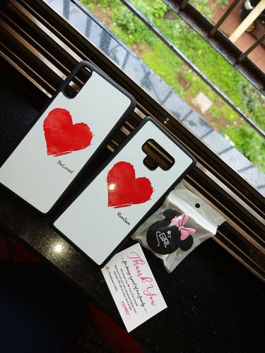 Customer photo review of Cute Love Heart Glass Cases