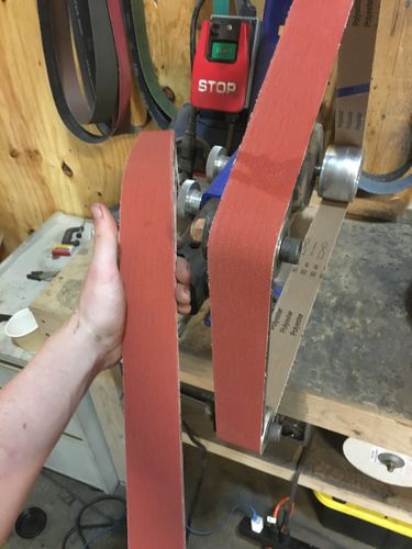 Customer photo review of 2 x 72 Inch EdgeCore Premium Ceramic Grinding Belts