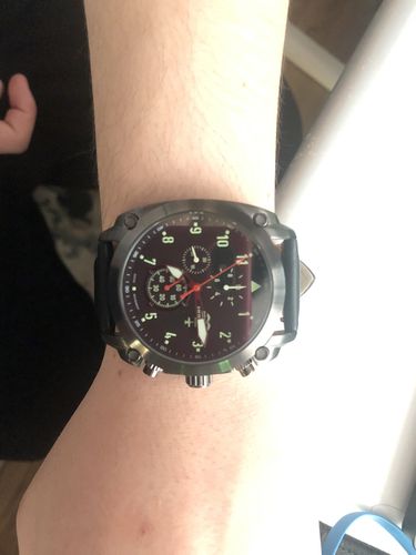 Customer photo review of A-10 Thunderbolt Tribute - Gunmetal Finish, Leather Band