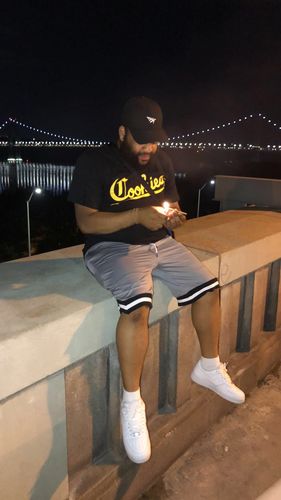 Customer photo review of Solid Taping Mesh Shorts Grey (191-920)