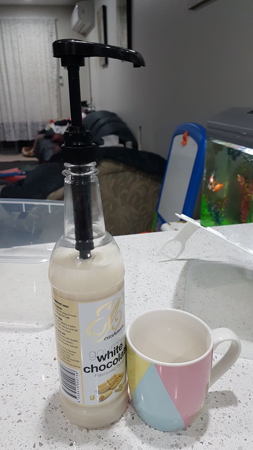 Customer photo review of Syrup Pump for 750mL Bottle