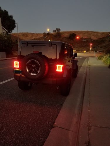 Customer photo review of JK to JL Conversion Tail Lights - Red (07-18 JEEP WRANGLER JK/ JKU)