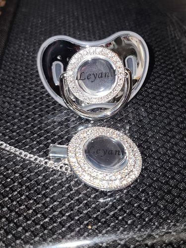 Customer photo review of Custom options for A Luxury Pacifier™