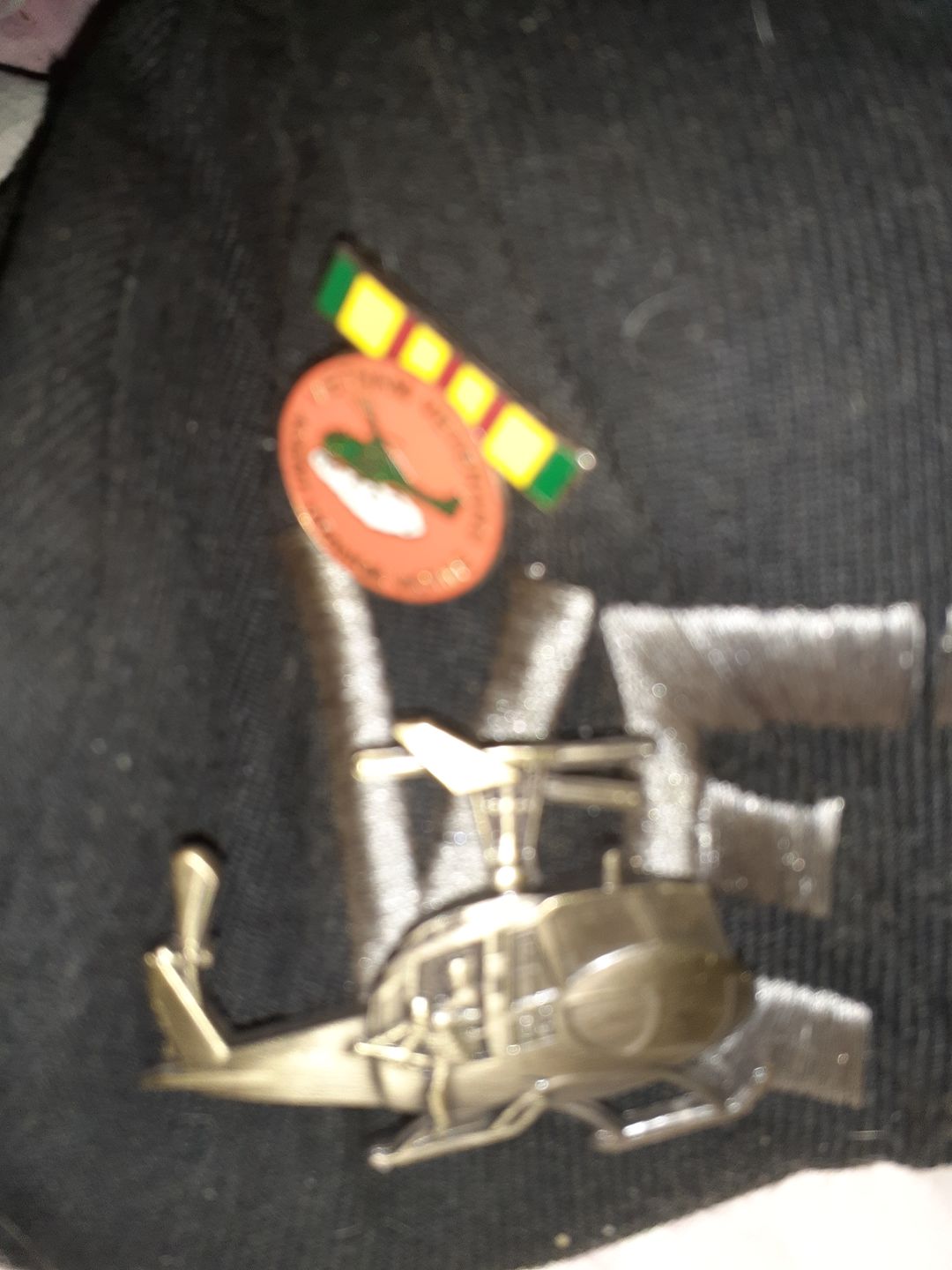 Customer photo review of Huey Helicopter Pin