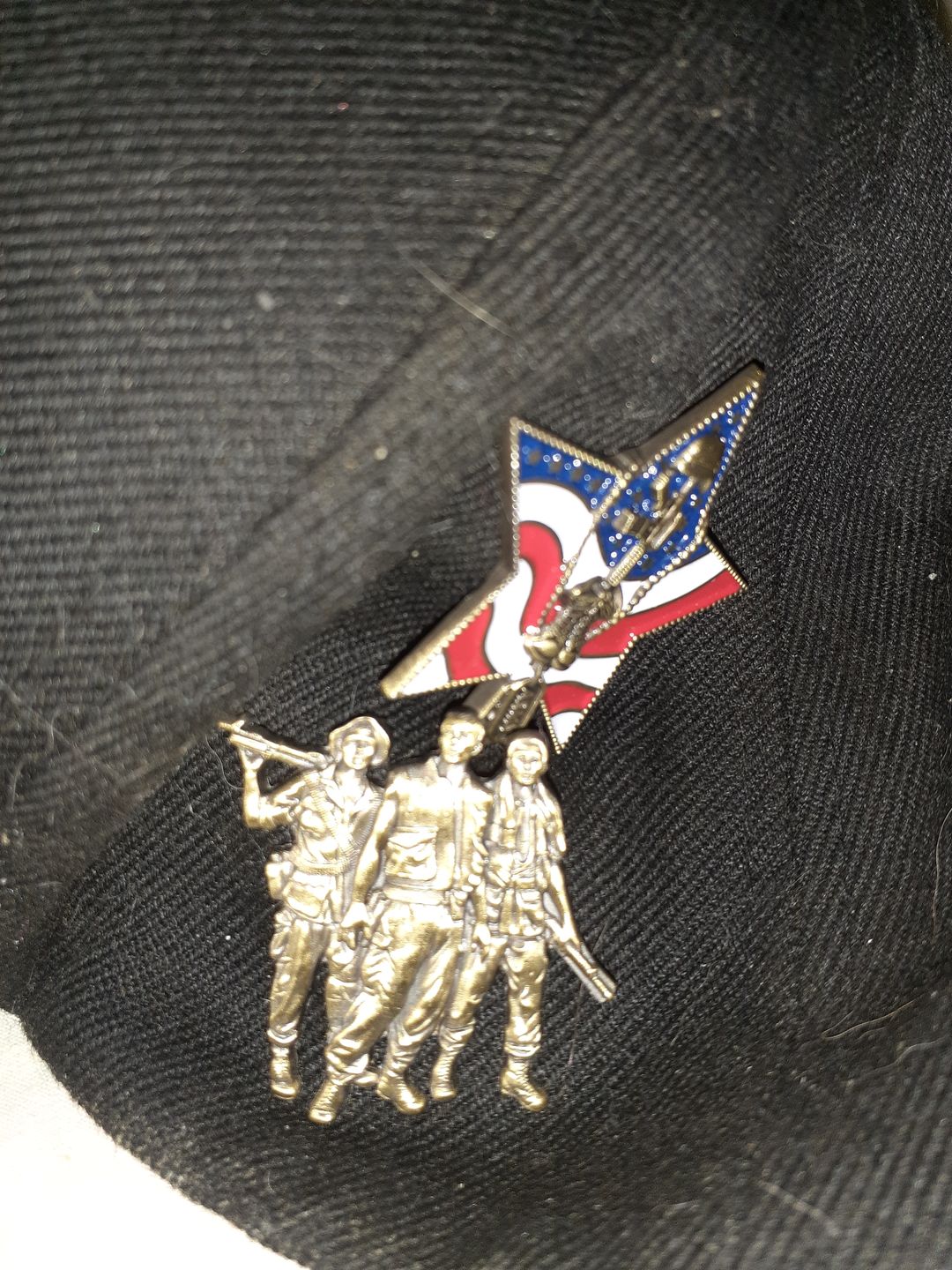 Customer photo review of Vietnam Veteran Pin