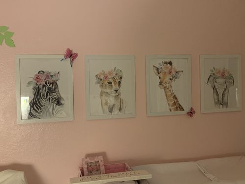Customer photo review of Flower Crown Animals Canvas Prints