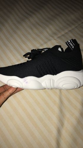Customer photo review of Knitted Breathable Lace-Up Yeezy Sneakers