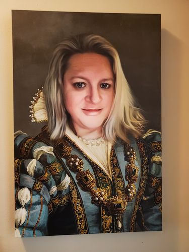 Customer photo review of The Sapphire Queen - Custom Canvas