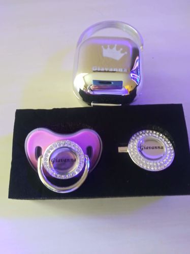 Customer photo review of Custom options for A Luxury Pacifier™