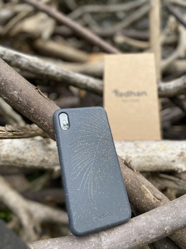 Customer photo review of Eco Friendly iPhone XS Max Phone Case - Palm Leaf in Charcoal Black