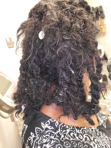 Customer photo review of Flaxseed Styling Mousse | 7 oz