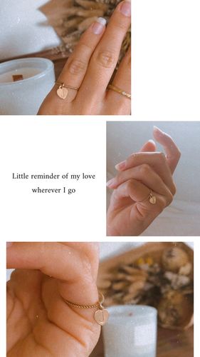 Customer photo review of The Dangling Initial Ring