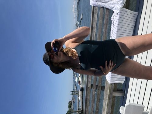 Customer photo review of Anne Cole - Shirred Lingerie Maillot One Piece