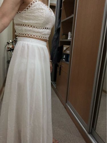 Customer photo review of elastic wasit bohemian maxi skirt A002#