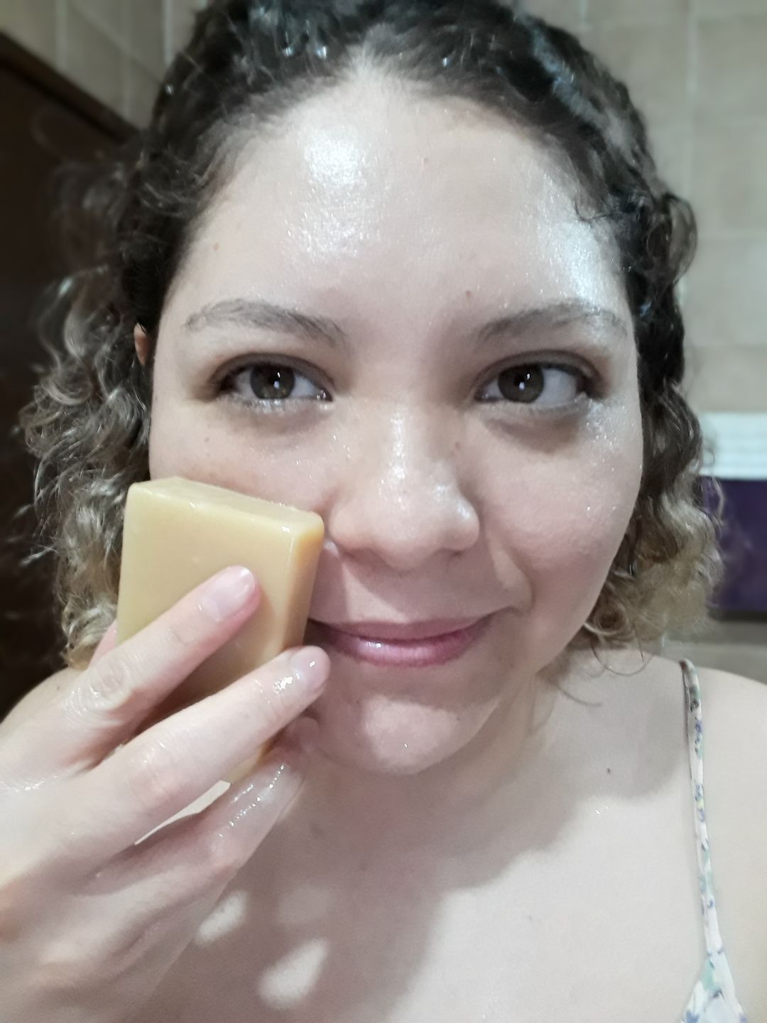 Customer photo review of Jabón Limpieza Facial de Leche de Cabra