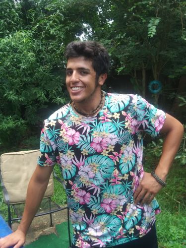 Customer photo review of Soft Oversized T-Shirt - Black Tropical