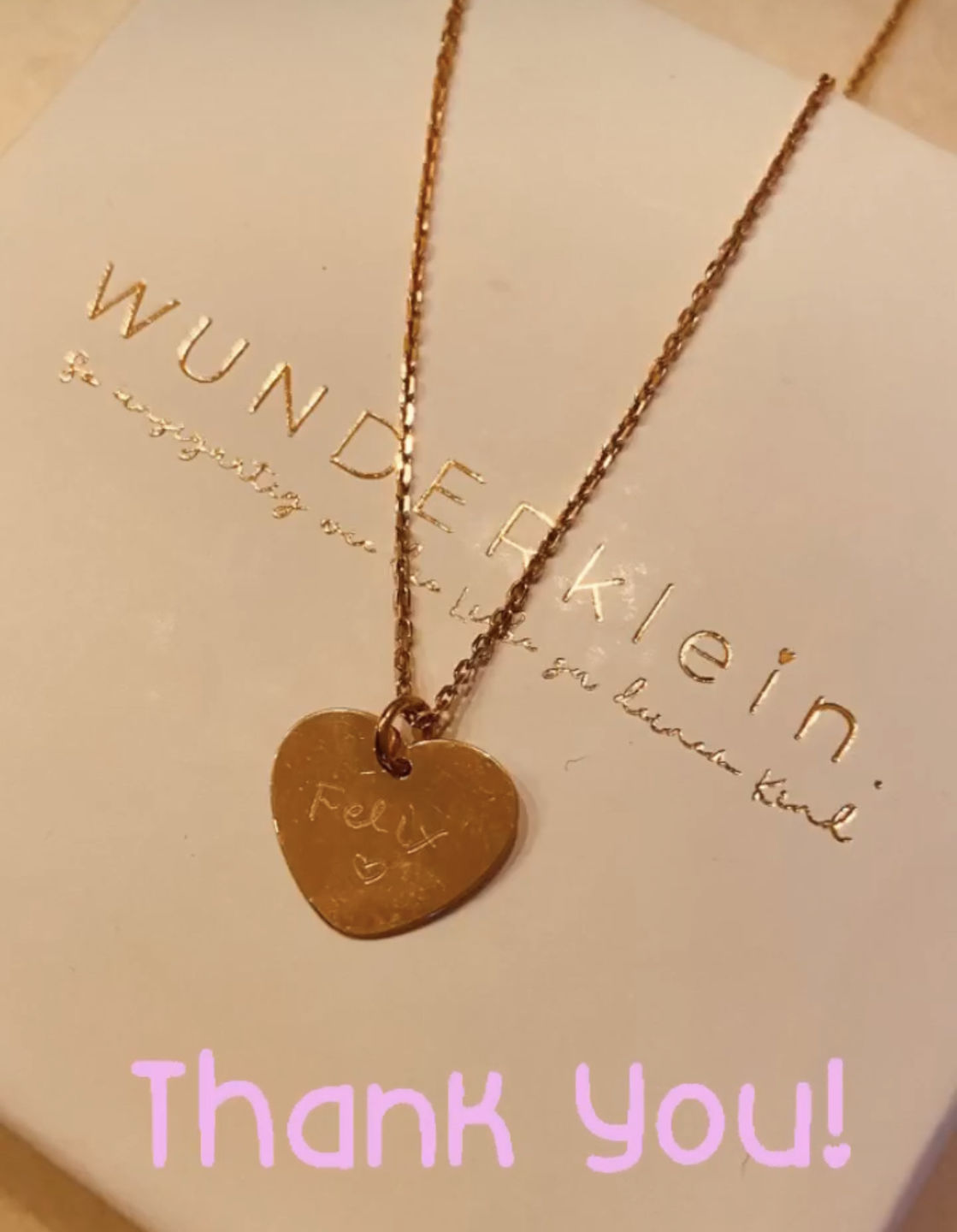 Customer photo review of Personalisierte Herzkette mit Gravur aus 925 Sterling Silber