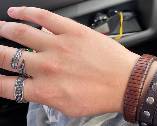 Customer photo review of FEATHER WRAP RING